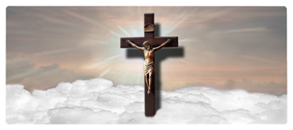 DNSEMP-L-107-BZ Crusifix Clouds Bronze